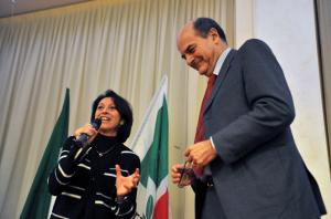 Elena Ferrara e Pier Luigi Bersani